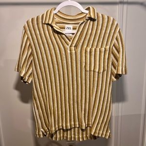 UNISEX KNIT POLO // ZARA // size small 💛
